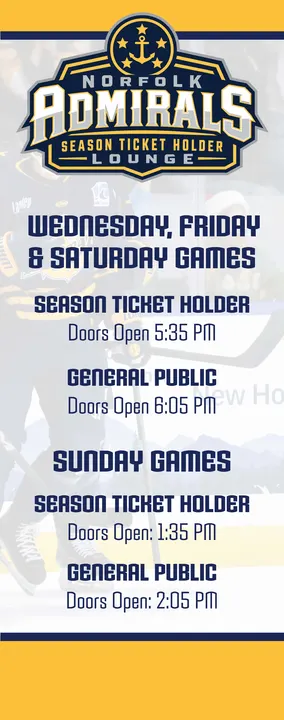 Season ticket holder lounge retractable banner